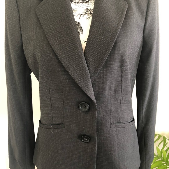 VINTAGE | VERONIKA MAINE Charcoal Check Tailored Blazer Business Casual Size 10 - Picture 5 of 16